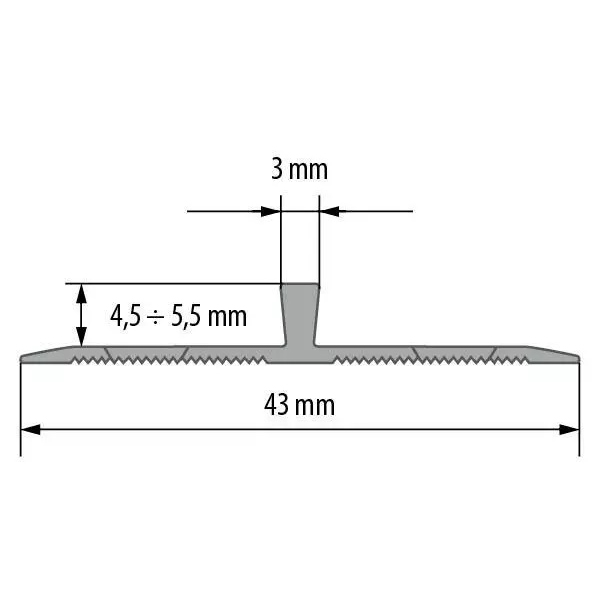 900mm Aluminium T Profile Door Bars Threshold Transition Trim for LVT Floor