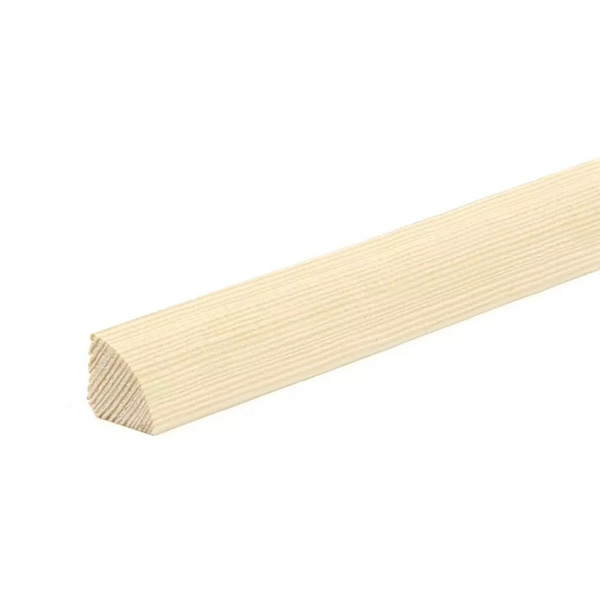 Pine Wood Decorative Moulding Floor Edging Quadrant Trim - 1 m Long