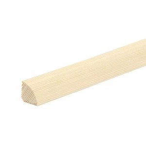 Pine Wood Decorative Moulding Floor Edging Quadrant Trim - 1 m Long