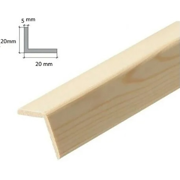 Moulding Beading Angle Trim Wooden Timber Edging Corner - 1 Meter Long