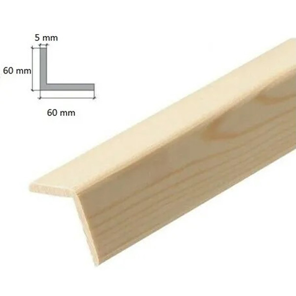 Moulding Beading Angle Trim Wooden Timber Edging Corner - 1 Meter Long