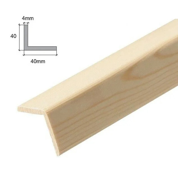 Moulding Beading Angle Trim Wooden Timber Edging Corner - 1 Meter Long