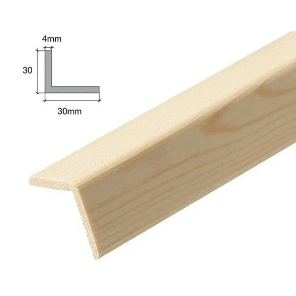 Moulding Beading Angle Trim Wooden Timber Edging Corner - 1 Meter Long