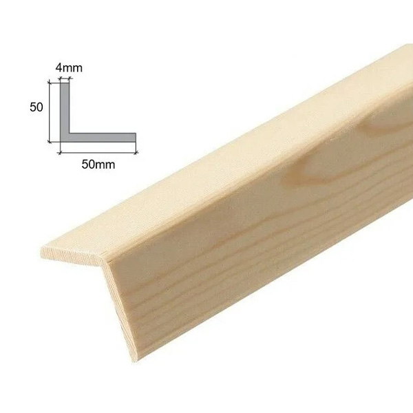 Moulding Beading Angle Trim Wooden Timber Edging Corner - 1 Meter Long