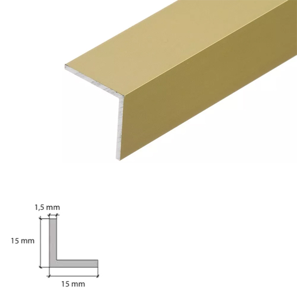 1 Meter Long Aluminium Angle Edging Corner Trim 