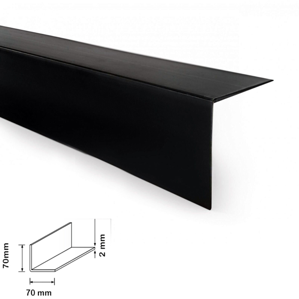 1m Black Plastic PVC Corner 90 Degree Angle Trim