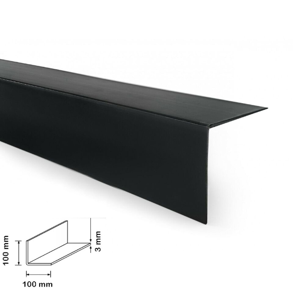 1m Black Plastic PVC Corner 90 Degree Angle Trim