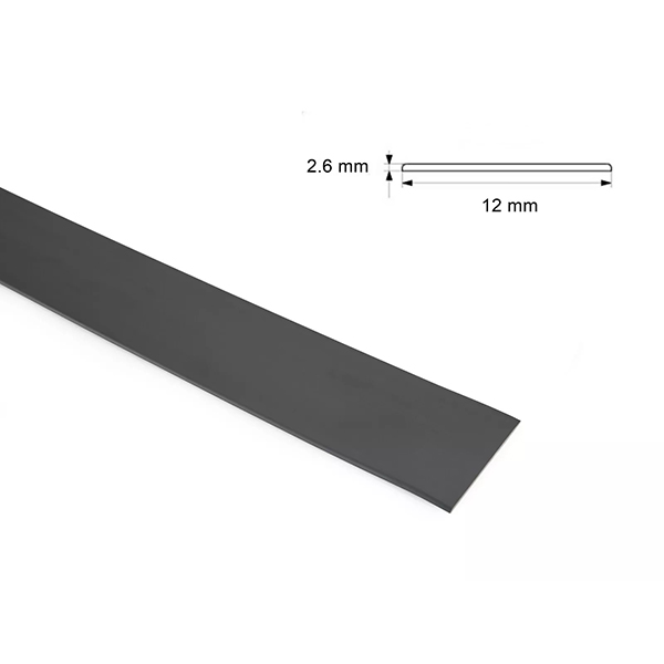 1m PVC Durable Flat Bar Transition Trim in Multiple Sizes