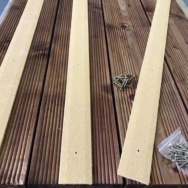 1000mm 50 Pieces GRP Anti Slip Decking Strips Free Drilling and Screws 