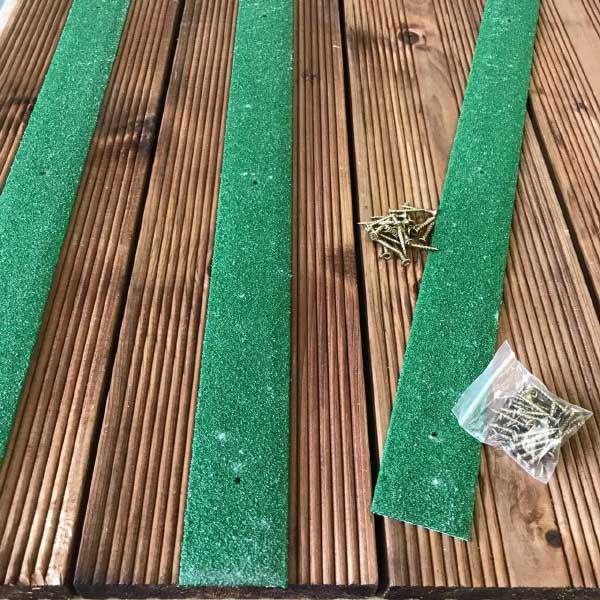 1000mm 50 Pieces GRP Anti Slip Decking Strips Free Drilling and Screws 