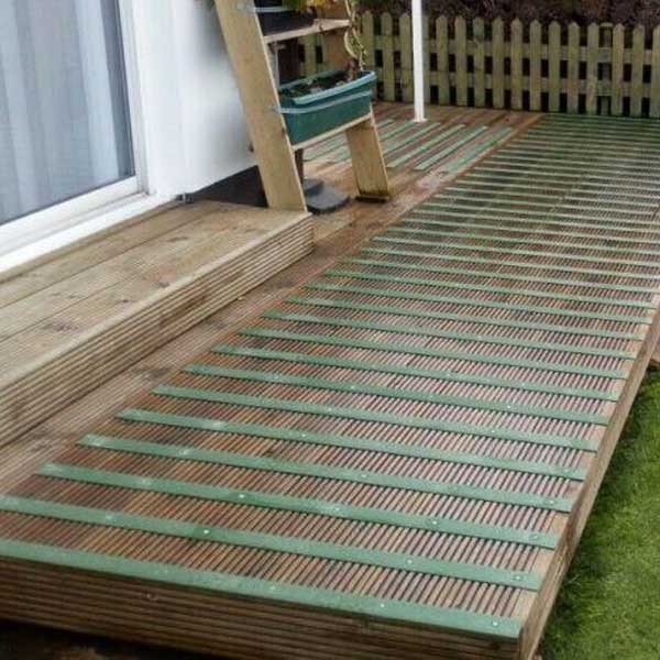 1000mm 50 Pieces GRP Anti Slip Decking Strips Free Drilling and Screws 