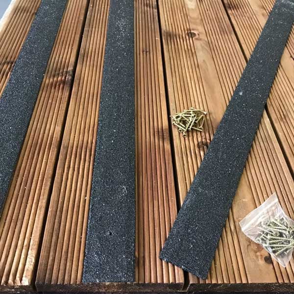 1000mm 5 Pieces GRP Anti Slip Decking Strips Free Drilling and Screws 