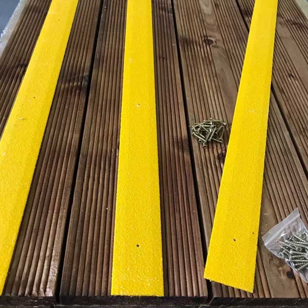 1000mm 5 Pieces GRP Anti Slip Decking Strips Free Drilling and Screws 