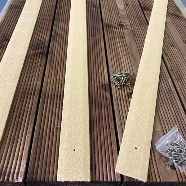 1000mm 5 Pieces GRP Anti Slip Decking Strips Free Drilling and Screws 