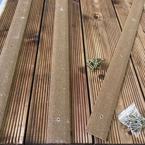 1000mm 20 Pieces GRP Anti Slip Decking Strips Free Drilling and Screws 