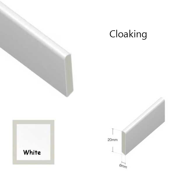 1m Long Cloaking Fillet & D Mould Plastic Trim For Window & Door Finishing Architrave 