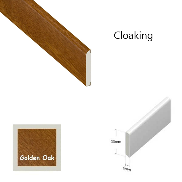 1m Long Cloaking Fillet & D Mould Plastic Trim For Window & Door Finishing Architrave 