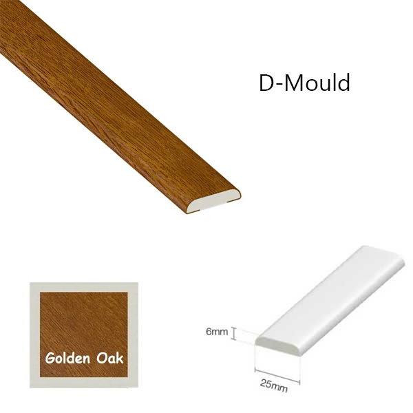 1m Long Cloaking Fillet & D Mould Plastic Trim For Window & Door Finishing Architrave 