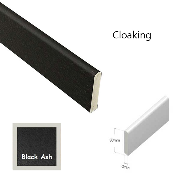 1m Long Cloaking Fillet & D Mould Plastic Trim For Window & Door Finishing Architrave 