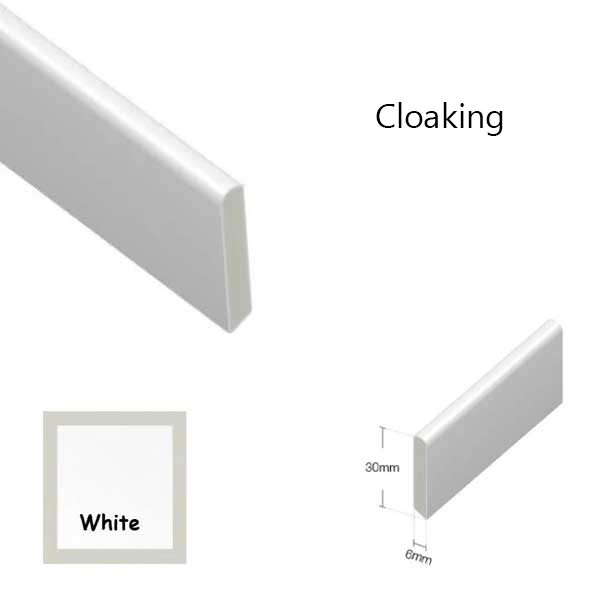 1m Long Cloaking Fillet & D Mould Plastic Trim For Window & Door Finishing Architrave 