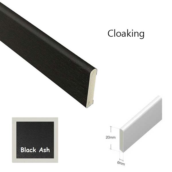 1m Long Cloaking Fillet & D Mould Plastic Trim For Window & Door Finishing Architrave 