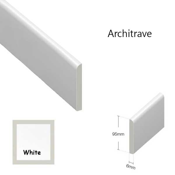 1m Long Cloaking Fillet & D Mould Plastic Trim For Window & Door Finishing Architrave 