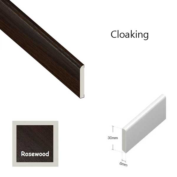 1m Long Cloaking Fillet & D Mould Plastic Trim For Window & Door Finishing Architrave 