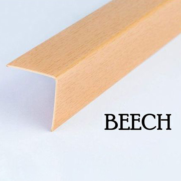 1m long Plastic PVC Corner Angle Trim Wall Corner Guard Edge Protector Wood Effect