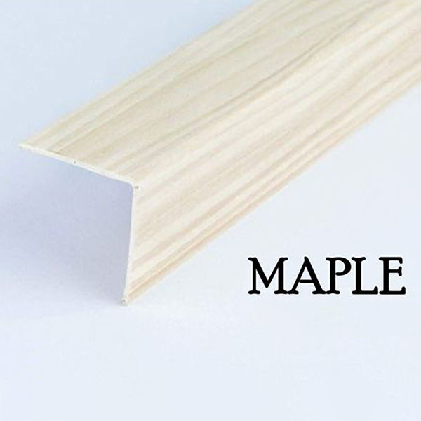 1m long Plastic PVC Corner Angle Trim Wall Corner Guard Edge Protector Wood Effect