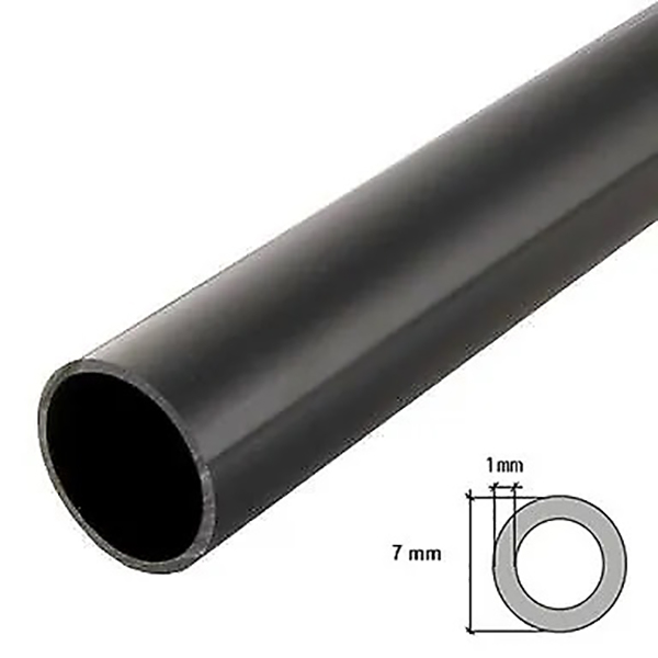 PVC Round Solid Tube / Pipe - 1 Meter Long 