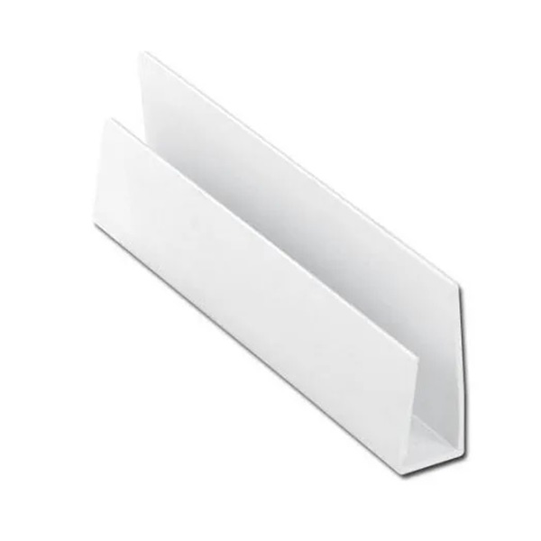 Soffit PVC Board J Edge Trim Cladding Starter End Cap Clip - 1m Long