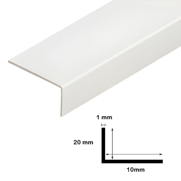 1m Long Unequal White Plastic Pvc Corner 90 Degree Angle Trim