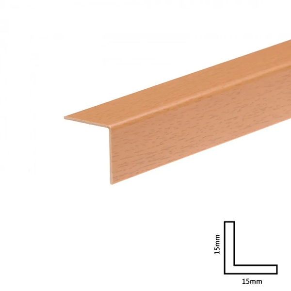 1 Meter Plastic Corner Trim Wood Effect PVC Rigid Angle Cover Trim 