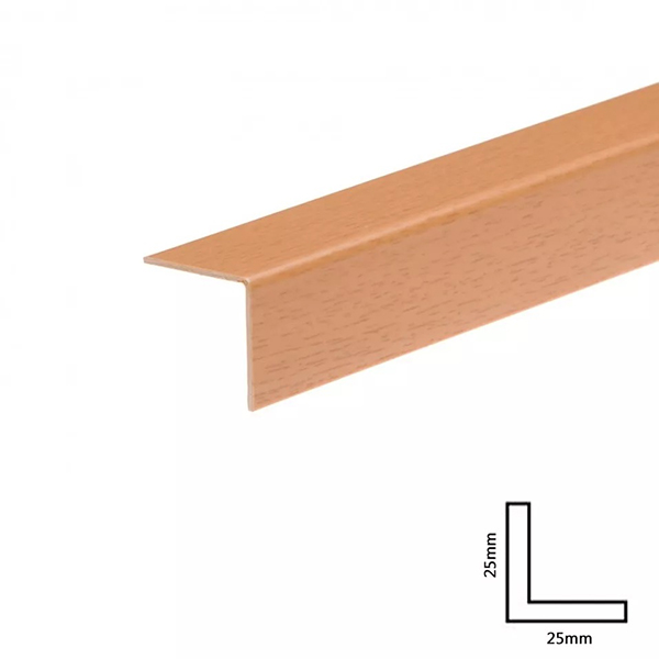 1 Meter Plastic Corner Trim Wood Effect PVC Rigid Angle Cover Trim 