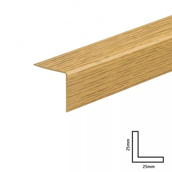 1 Meter Plastic Corner Trim Wood Effect PVC Rigid Angle Cover Trim 