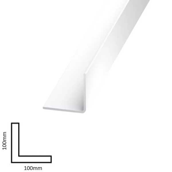 1m Plastic Corner Trim PVC Angle Cover Strip Rigid 90 Degree Angle Edging