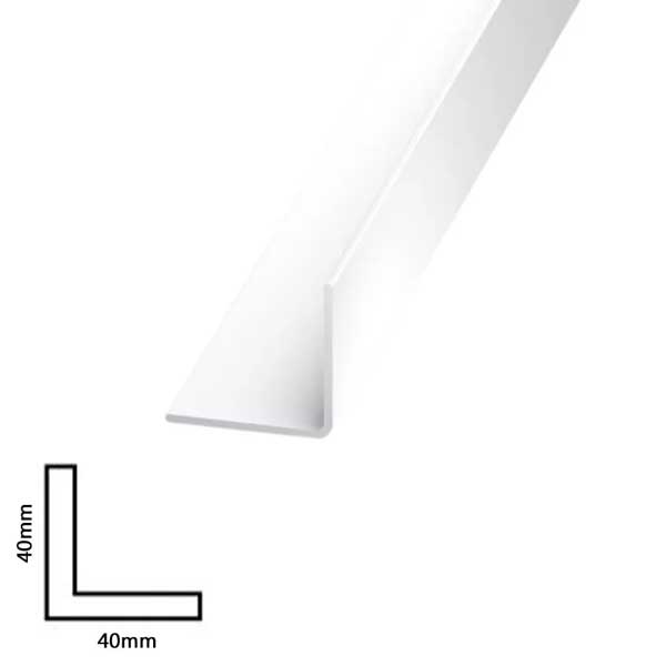 1m Plastic Corner Trim PVC Angle Cover Strip Rigid 90 Degree Angle Edging