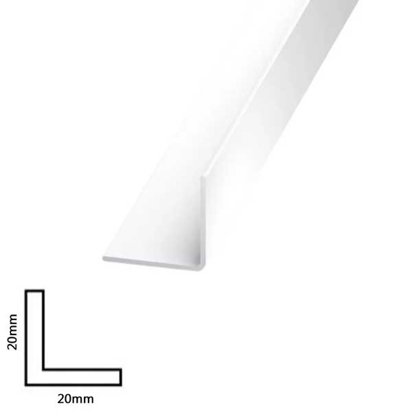 1m Plastic Corner Trim PVC Angle Cover Strip Rigid 90 Degree Angle Edging