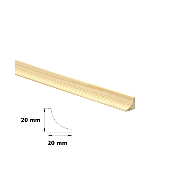 Scotia Pine 1m Long Moulding Beading Wooden Timber Edge Decorative Trim