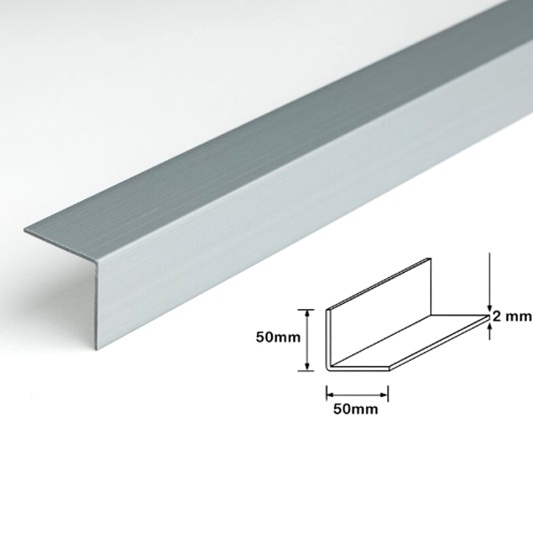 1m Silver Plastic PVC Corner 90 Degree Angle Trim