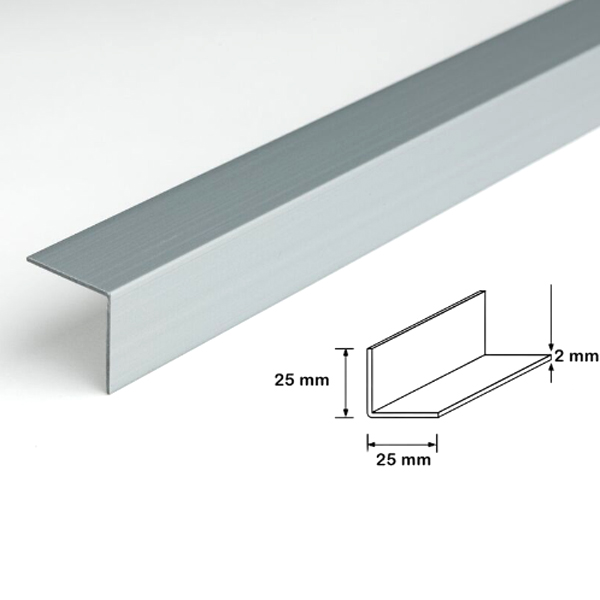 1m Silver Plastic PVC Corner 90 Degree Angle Trim