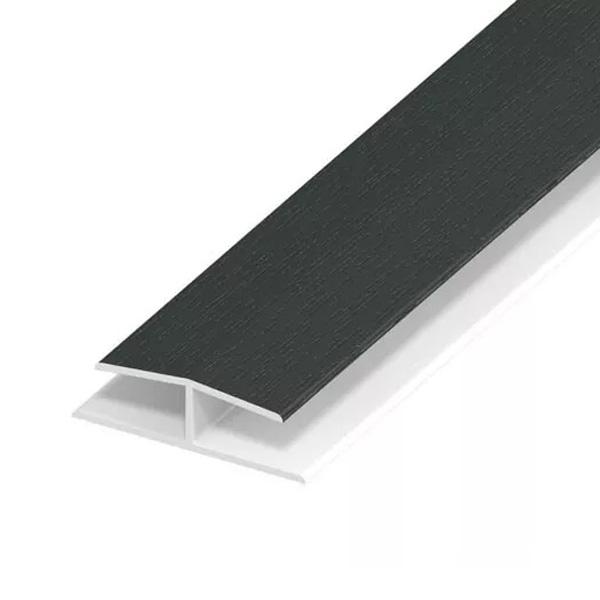 1m Soffit Joint H Trim - PVC Plastic Board Jointing Strip