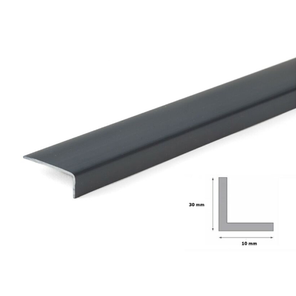 1m Unequal Anthracite Plastic Pvc Corner 90 Degree Angle Trim