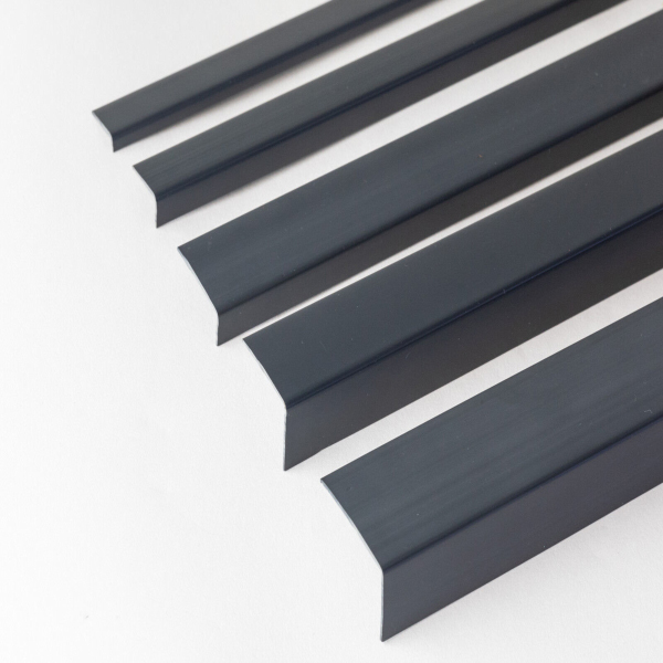 1m Unequal Anthracite Plastic Pvc Corner 90 Degree Angle Trim