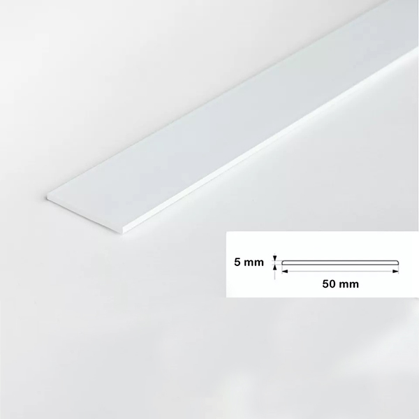 2.5m PVC Durable Flat Bar Trim Architrave Cover For All Floors