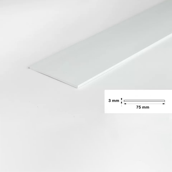 2.5m PVC Durable Flat Bar Trim Architrave Cover For All Floors