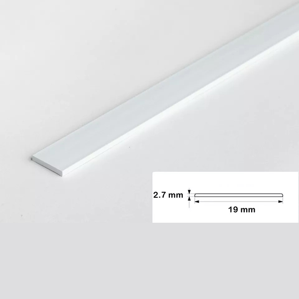 2.5m PVC Durable Flat Bar Trim Architrave Cover For All Floors