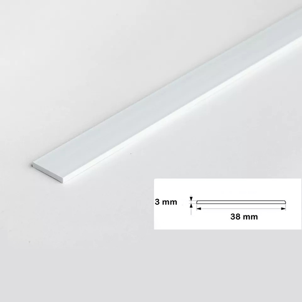 2.5m PVC Durable Flat Bar Trim Architrave Cover For All Floors