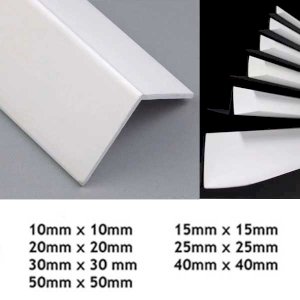 2.9m Long White Plastic Pvc Corner 90 Degree Angle Trim