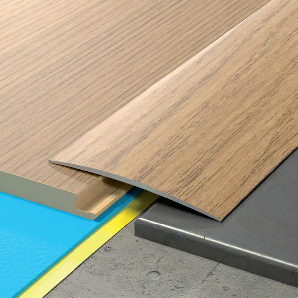 Aluminium Self Adhesive Wood Effect Door Edging Floor Trim Threshold - 2m Long 